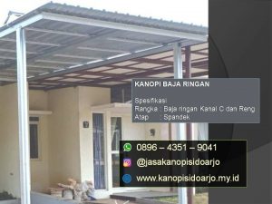 Harga Kanopi per meter galvalum baja ringan Sidoarjo
