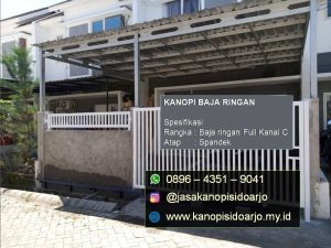 Kanopi baja ringan galvalum sidoarjo