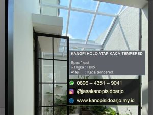 Kanopi kaca tempered 