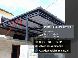 Kanopi spandek rangka holo 46