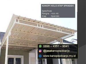 Kanopi spandek rangka holo 44